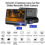 E-ACE B28P Car DVR 3 Cameras Lens 4.0 Inch Dash Camera Dual Lens Suppor Rearview Camera Video Record