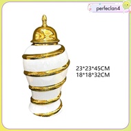 [Perfeclan4] Porcelain Ginger Jar Ceramic Flower Vase Crafts Flower Arrangement Chinese Flower Vase 