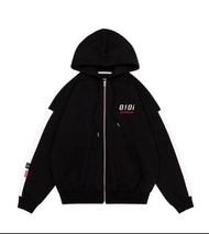 5252 by OiOi AUTHENTIC LOGO HOOD ZIPUP [BLACK] OiOi 衛衣