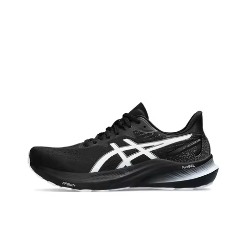 ASICS GT 2000 12 Mesh Low top Physical Fitness Test & Exam Running Shoes Men's Black White 1011B691-