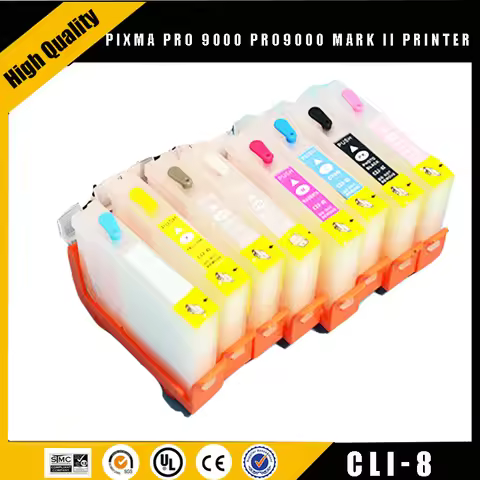 einkshop CLI-8 CLI 8 Empty RefillableInk Cartridges For CLI-8 CLI8 , C-8 For Canon Pixma Pro9000 pri