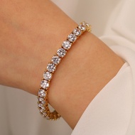 Vòng tay titan đính đá Lắc tay titan đính full hột đá không phai màu dày 5 li trangsucmoiluatuoi.RIN