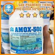 [ CHẤT LƯƠNG CAO ]AMOX-50% 500g HDH phòng bệnh tiêu hoá hô hấp trên gà vịt chó mèo gia súc PET-698