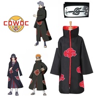 【CDWDC】Naruto Akatsuki Cloak Cosplay Costume | Itachi & Sasuke Uchiha Cape for Kids & Adults | Perfe