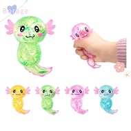 BORRAONE Squishy Stress Glitter, Sugar Filled Cute Shape Axolotl Squishy Toys,  Soothing Texture Gli