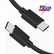 สายชาร์จ Samsung NOTE10 Super Fast Charger PD ชาร์จเร็วสุด 3A USB C to USB C Data Cable รองรับ รุ่น NOTE10 A90/80S10S9S8 OPPO VIVO XIAOMI HUAWEI iPad Proและโทรศัพท์มือถืออื่น（1มตร）