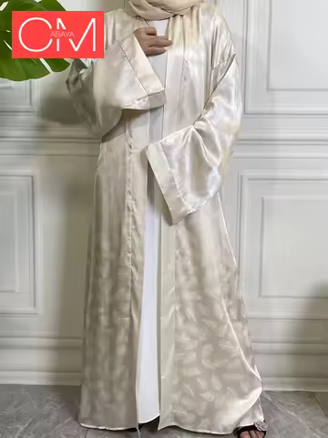 Fashion Satin Black Abaya Dubai Luxury Kimono Ramadan Kaftan Muslim For Women Dress Caftan Marocain