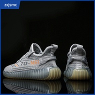 Ready stock breathable flying woven coconut yeezy boost 350 men and womens sports running sneakers
