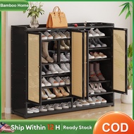 Bamboo Shoe cabinet Shoe Rack Wooden Shoe Cabinet Multi Layer Shoes Cabinet large-capacity Shoe Shel
