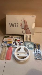 任天堂 Wii 遊戲機+方向盤+遊戲片