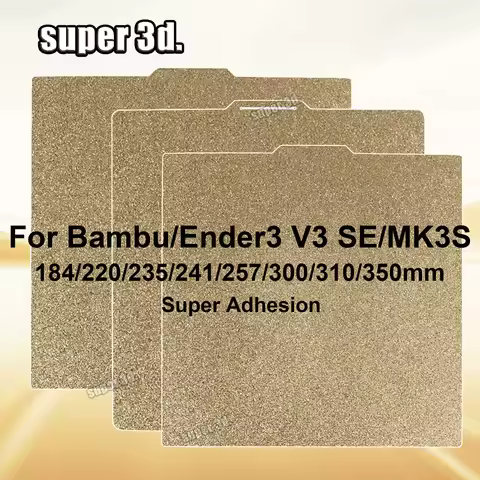 MK3S PEI Plate 300x300 184/235/310/350 Upgrade Textured PEI Magnetic Build Plate Bambulab Ender 3 V3