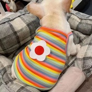 French Bulldog Clothes Short-Body Bulldog Fat Dog Pug Dog Clothes Dog Vest Summer Thin Cotton Cute L