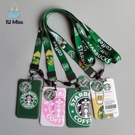 IU MISS Cute Portable Credit ID Card Cover Starbucks Bus Card Holders Coffee Employee’s Card Polyester Cartoon Card Holders Card Storage Cover Card Case Card Access Control