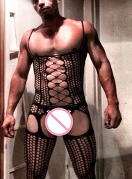 Men for Lingerie Sissy Stocking Body Crotchless Mesh Porno Sexy Bodystocking Bodysuit Fishnet Underwear Crossdress Gay Fetish