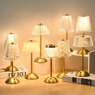 Nordic Style Metal LED Desk Lamp – USB Rechargeable & Dimmable, Minimalist Bedside Night Light for C