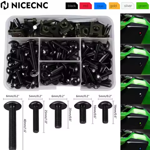 Motorcycle Fairing Bolts Body Screws Nuts For Kawasaki Z900 750 800 650 1000 SUZUKI GSXR 600 750 100