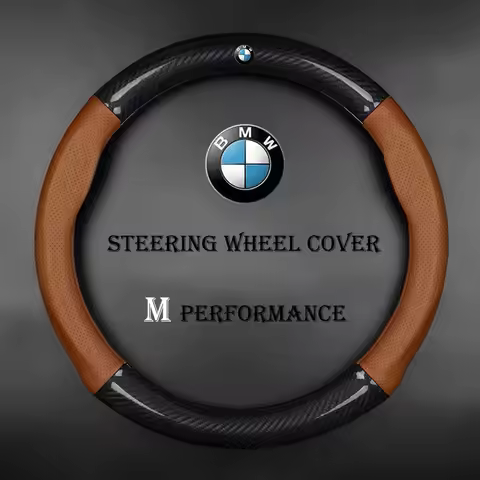 Carbon Fiber Car Steering Wheel Cover For BMW 3 5 6 7 Series E39 E46 E60 E90 F01 F10 F15 F20 X1 X2 X