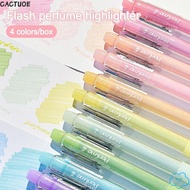 CACTUOE 4Pcs Highlighter, Color Glitter DIY Art Colorful Gel Pen Set, High Quality Mark Key Points J