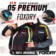 FOXDRY05 Premium Waterproof Rain Coat Baju Hujan
