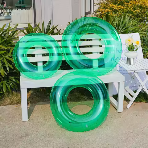 Solid color swim ring, underarm inflatable lifebuoy, monochrome transparent jelly swim ring can be u