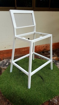 Iron-DIY เก้าอี้บาร์ เก้าอี้บาร์สูง พนักพิงติดตะแกรงเหล็ก1ตัว ก30xล40xส70 ซม. เก้าอี้คาเฟ่ รุ่น IR-2