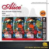 Alice Acoustic Guitar String - 1st (0.10) - 3pcs