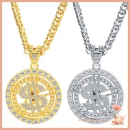 Boom Gold Silver Plated Chain for Men Women for w Dollar Sign Pendant Necklace Hip Hop Dollar Neckla