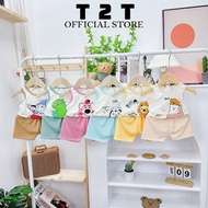 T2T children's three-piece outfit made of cold cotton for boys and girls 4-22kg - BLT-03