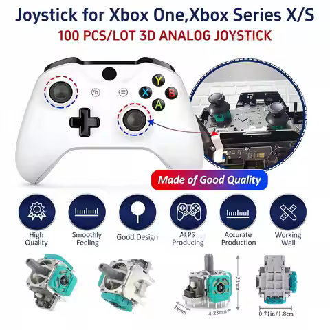 100pcs ALPS Joysticks 3D Analog Joystick for Xbox Series X/S Controller Thumbstick Gamepad 3D Analog