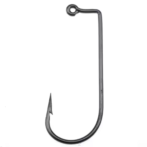 200PCS 9147 High Carbon Steel Fishhook Black 90 Degree Aberdeen Jig Fishing Barbed Hooks Size 8# To