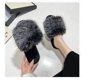 [CAO CẤP] Dép lông đi trong nhà quai chéo xoắn xù mềm mại hở mũi S311 êm chân chống trượt