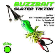 Buzzbait Mini Slater Tiktok Super Berisik Umpan pancing Lure Casting Gabus Toman
