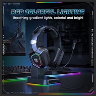 ONIKUMA GT806 Black RGB Noise Cancelling Microphone Gaming Headset, Wireless E-Sports Headphones For