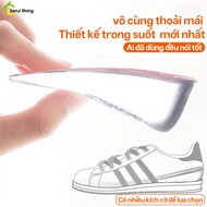 DION transparent height increasing shoe insoles, height increasing padded insoles, cheap silicone sh