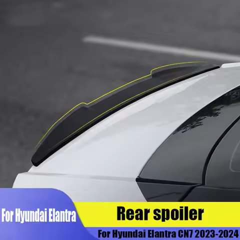 For Hyundai Elantra CN7 2023 2024 Rear spoiler carbon fiber bright black modified accessories