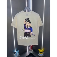 T-shirt Evisu/ Baju-T Evisu Uniseks T-shirt bercorak lengan pendek Baju-T sukan lengan pendek Anti-k