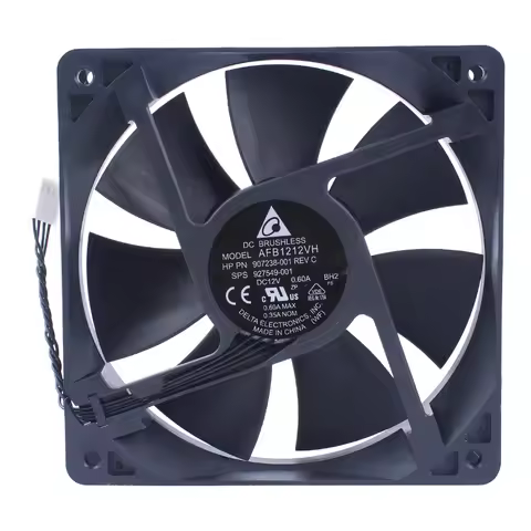 Delta Electronics AFB1212VH 907238-001 927549-001 DC 12V 0.60A 120x120x25mm 4-Wire Cooling Fan