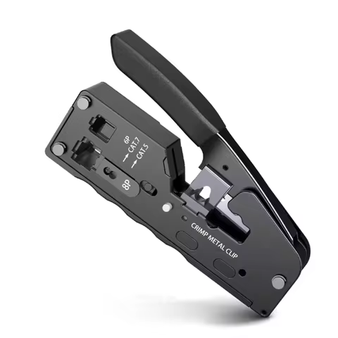 AOKIN rj45 Crimper CAT7 Crimping Tool for Pass Through RJ11 RJ 45 Connector CAT6 CAT5E Modular Plugs