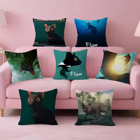 F-Flow cute 2024 Movie Maple Design Cushion Cover Happy Autumn Harvest decor Holiday Decorati Pillow