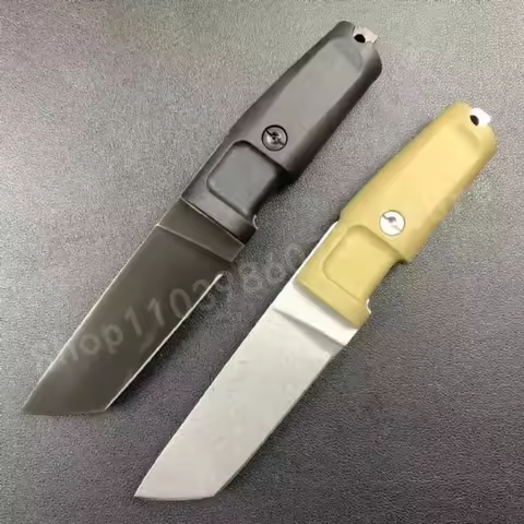 T4000 Fixed Blade Knife with Sheath N690 Steel Blade TRR Handle Outdoor EDC Camping Knife Pocket Kni
