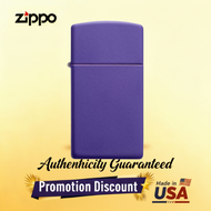 Zippo Official Slim Purple Matte Lighter Case 1637(ไม่มีเชื้อเพลิงภายใน โปรดซื้อแยกต่างหาก)