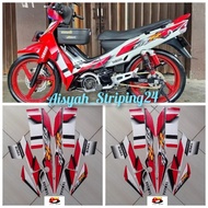 MERAH YAMAHA F1ZR FIZ R SPORTY 2001 WHITE-RED STRIPNG STICKER F1ZR Accessories