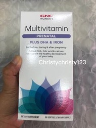 (現貨 90粒) ~GNC Women's Multivitamin Prenatal Formula with DHA &amp; Iron 孕婦綜合維他命 ~到期日: 2024年 05月