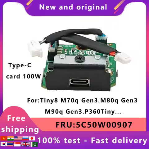 Suitable for Lenovo Tiny8 M70q M80q M90q Gen3 P360Tiny TYPE-C card 100W fast charge HD video output 