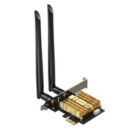 WiFi 6E AX210 PCIE WiFi Card Bluetooth5.2 with Heat Sink Upgrade to 6GHz/5GHz/2.4GHz Tri-band, Up to