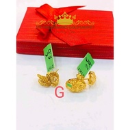 21K KARAT REAL GOLD PAWNABLE SAUDI GOLD EARRING