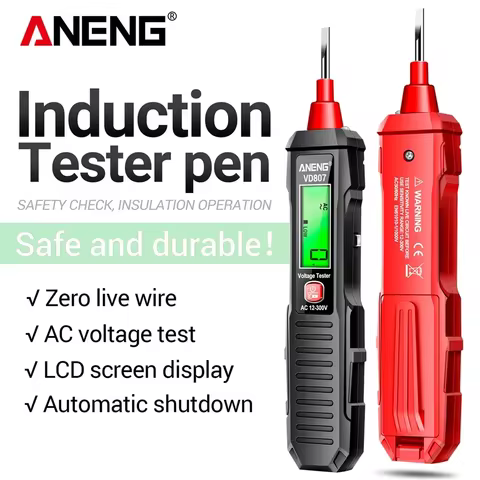 Digital Voltage Tester Pen ANENG VD807 Detectors 24-300V AC voltage Non-contact Induction NCV Zero l