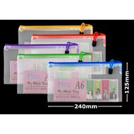 WB-631 A6-L Flexi PVC Mesh Bag with Colour Zip for Stationery, Cosmetics and Others The Best Quality