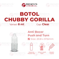 Chubby Gorilla Clear Bottle 8ml Chubby Gorilla Bottle Clear Plastic 8ml