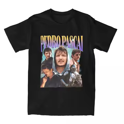 Bootleg Pedro Pascal T Shirt Vintage T Shirt Unis Streetwear Short Sleeve Pedro Pascal Plus Size T S